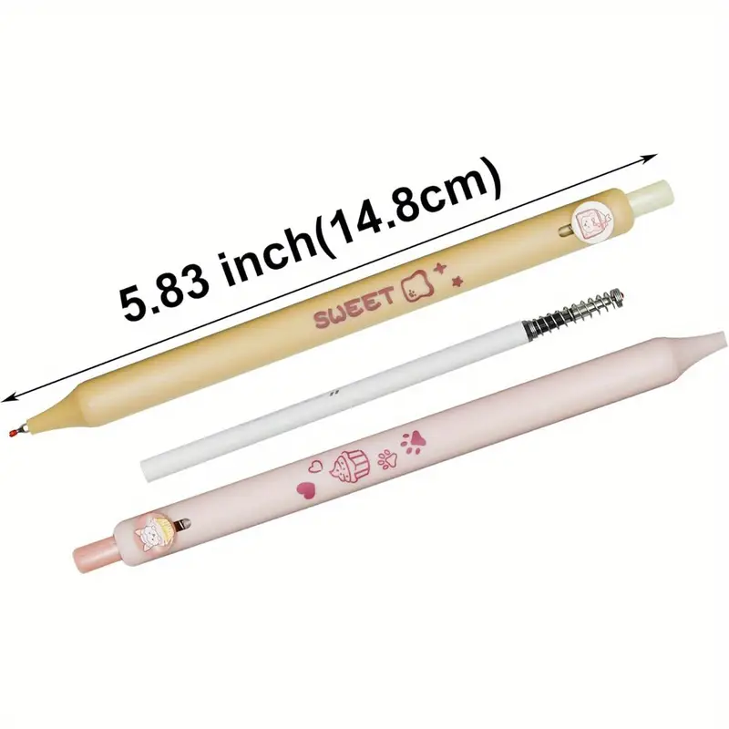 8pcs cute cat pens with retractable gel pens design black ink durable plastic cat lovers and party favors cat accessories school stationery design smooth writing Product details 5