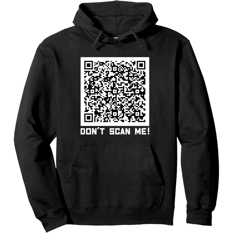 

1pc Qr Joke Graphic - Sweatshirt Lining, Long Sleeve, Regular Fit, , ,