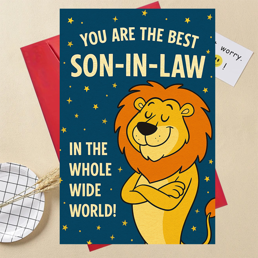TEMU 1pc Lustige Geschenkebest Son-in-law Card With , Birthdays Or Special Occasions, Ideal Gift For Family Celebrations, Share The Love And