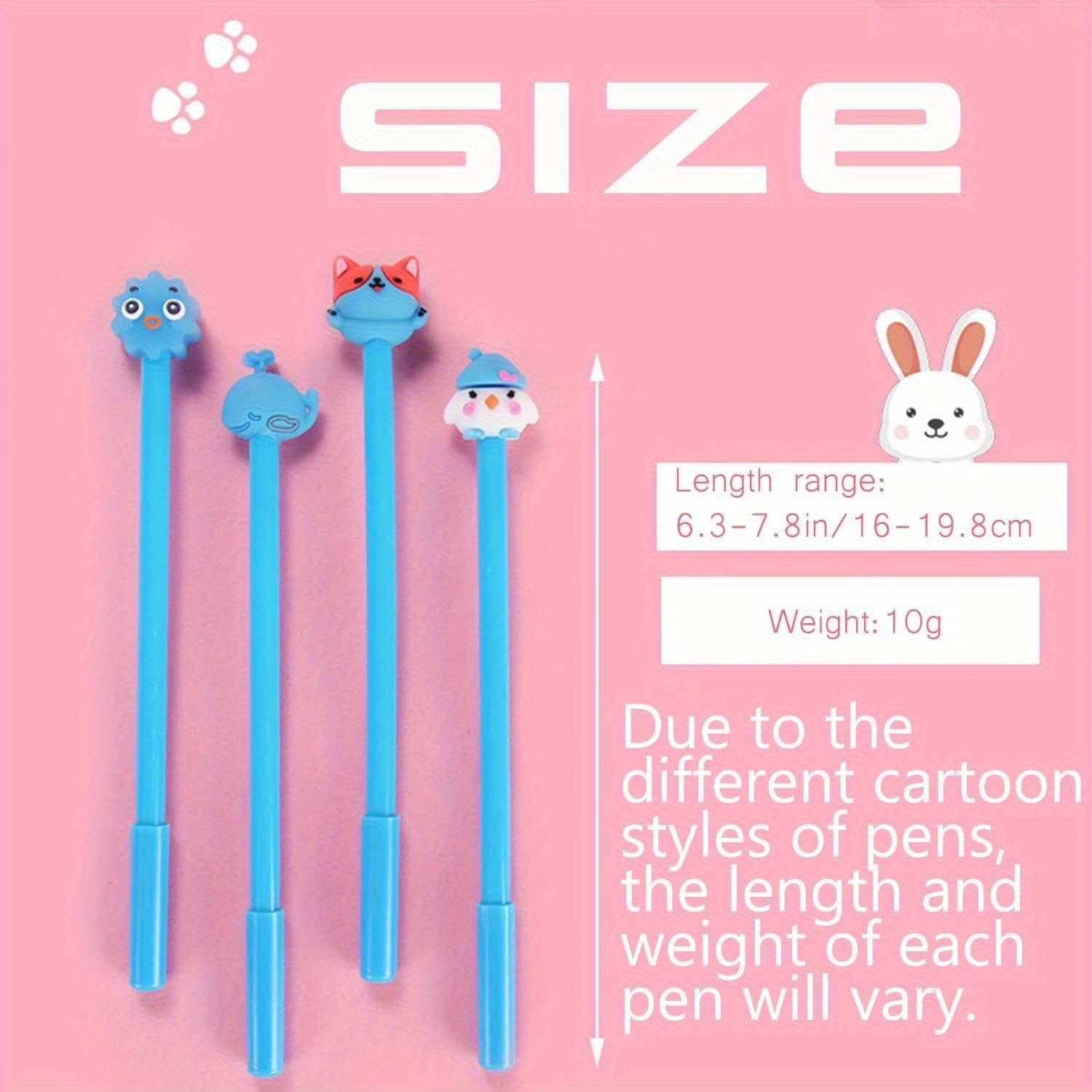 50pcs cartoon style ballpoint pen set smooth writing 0 5mm fine dots plastic cylinder with   cap       for office and school supplies 18 Product details 7