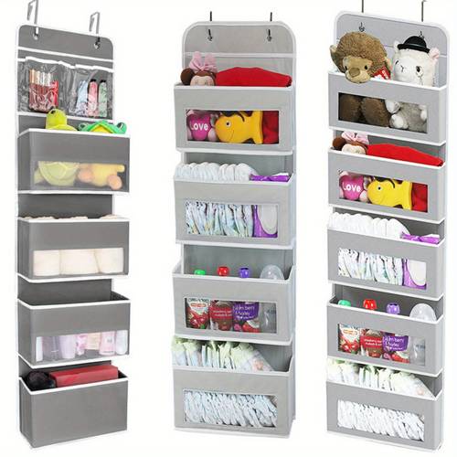 three layer hanging storage box non woven material suitable for bedrooms and bathrooms weight bearing 44 transparent installation perfect storage for diapers snacks youth products bathroom organizat