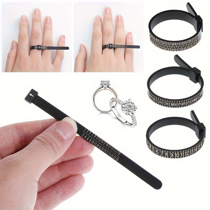4pcs Ring Sizer Measuring Tool Set for Jewelry