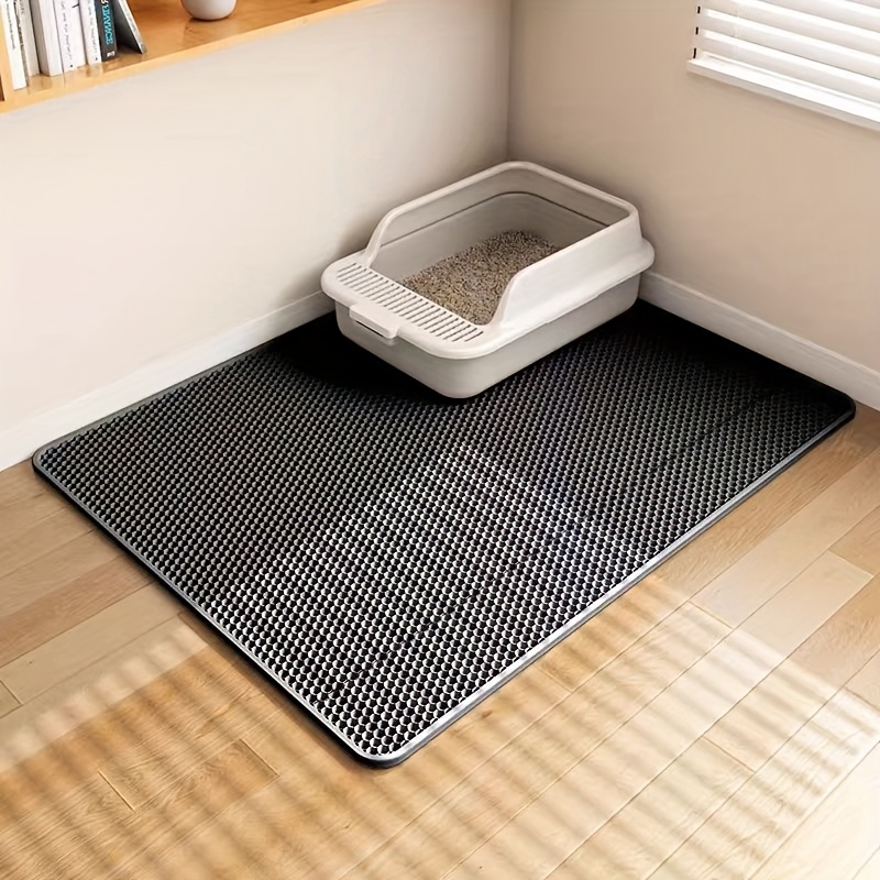 double layer cat litter mat eva material odor proof non slip easy to   suitable for indoor cats durable and comfortable pet     accessory easy to clean material