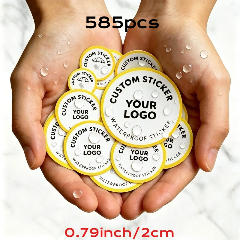 TEMU 1.5/2//3.0cm Personalized Stickers, Small-size Stickers, Custom Logos, Images, Christmas, New Year Themes, Creative Text Cartoons, Suitable For
