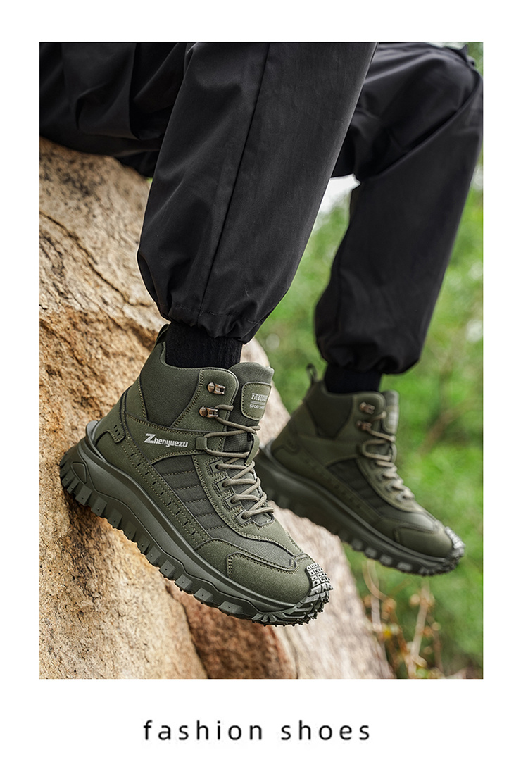 Nuevos Botas de Senderismo Deportivas de Caña Alta Oversize para Otoño, Cómodas Zapatillas Casuales Ligeras de Suela Gruesa, Adecuadas para Actividades al Aire Libre Durante Todo el Año, Caminar, Viajar, Escalada y Equipo de Camping
