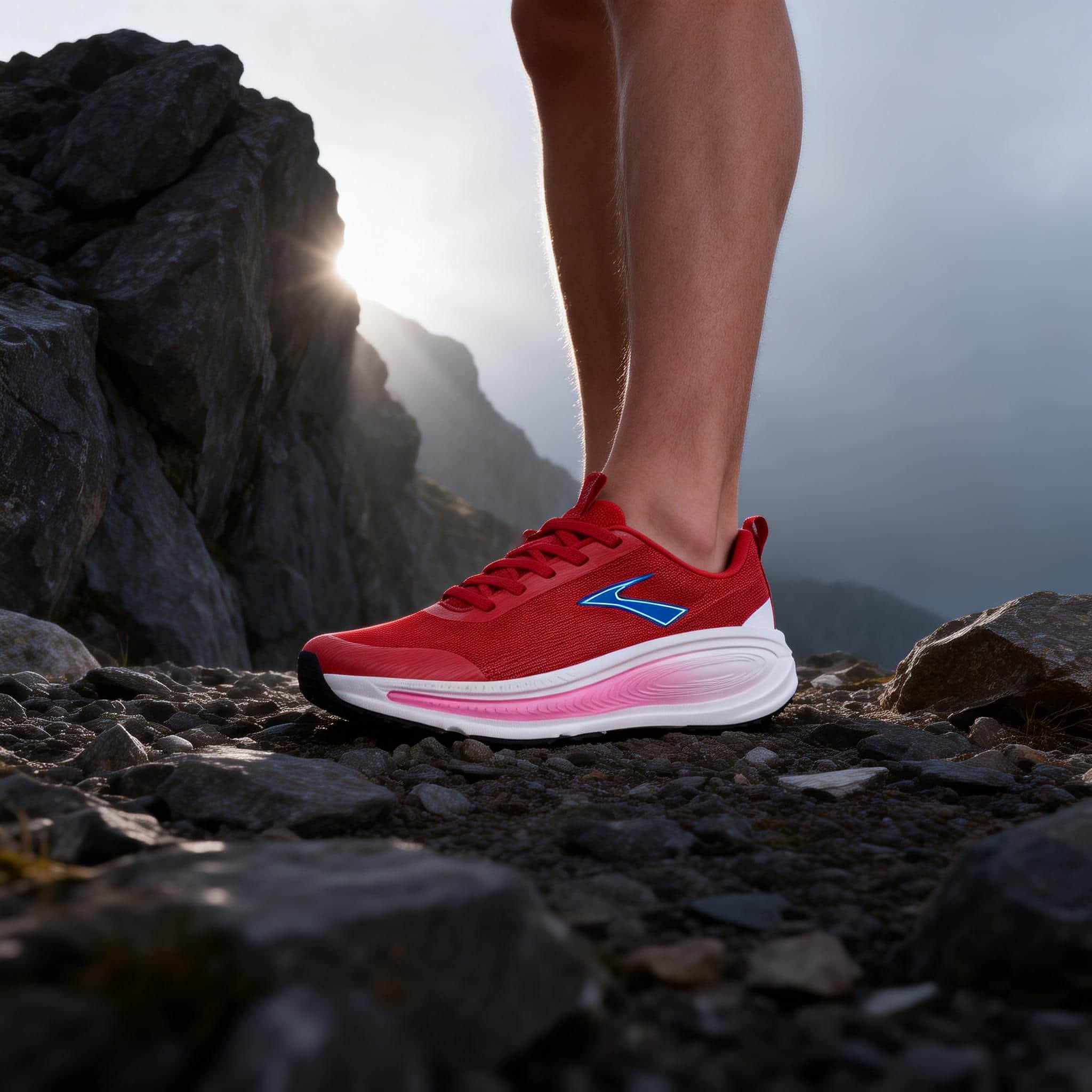 Men's Outdoor Road Training Running Shoes, Breathable Mesh Upper with Anti-Slip Sole, Ideal for Fitness and Marathons. Stylish Sporty Design, Comfortable Cushioning, Unisex Couple Style, Casual and Versatile Fashion Sneakers. Anti-Twist Stability S