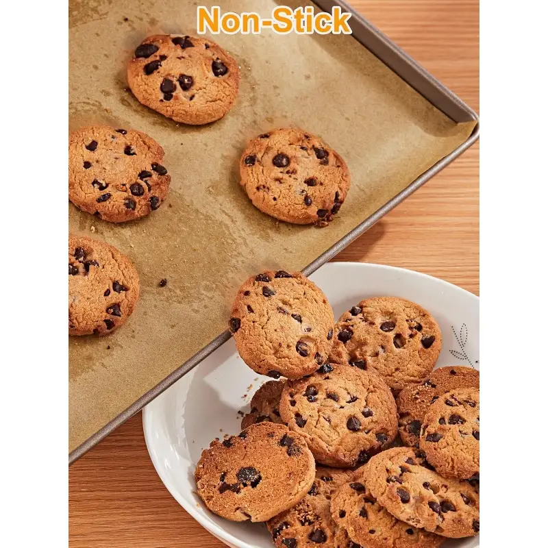parchment paper roll for baking 2pack of 15 242 ft 600 sq. ft nonstick baking paper sheets with slide cutter heavy duty extra long for kitchen baking cooking grilling unbleached Product details 4