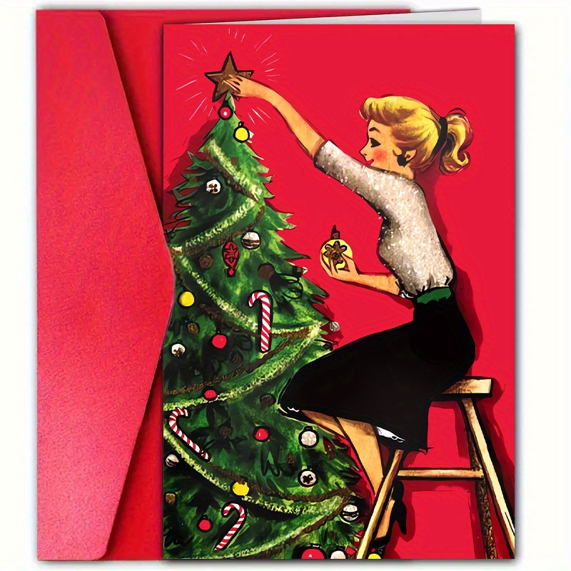 

1pc, Christmas (4.7x7.1 ), Women Decorating , Greeting For & , Unique For Christmas