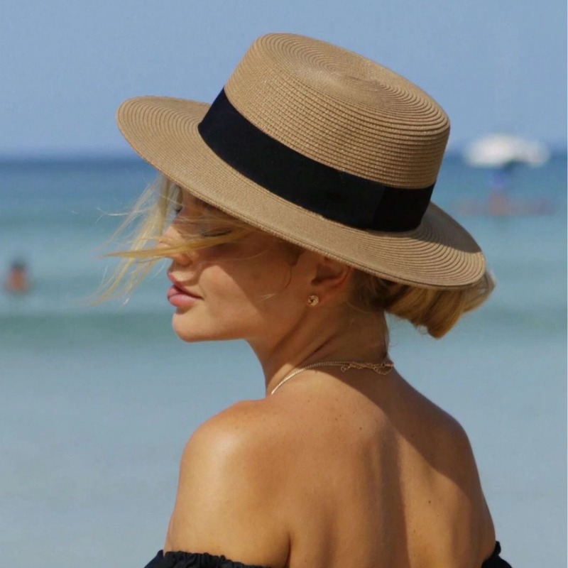 chic british style womens fedora hat lightweight paper straw