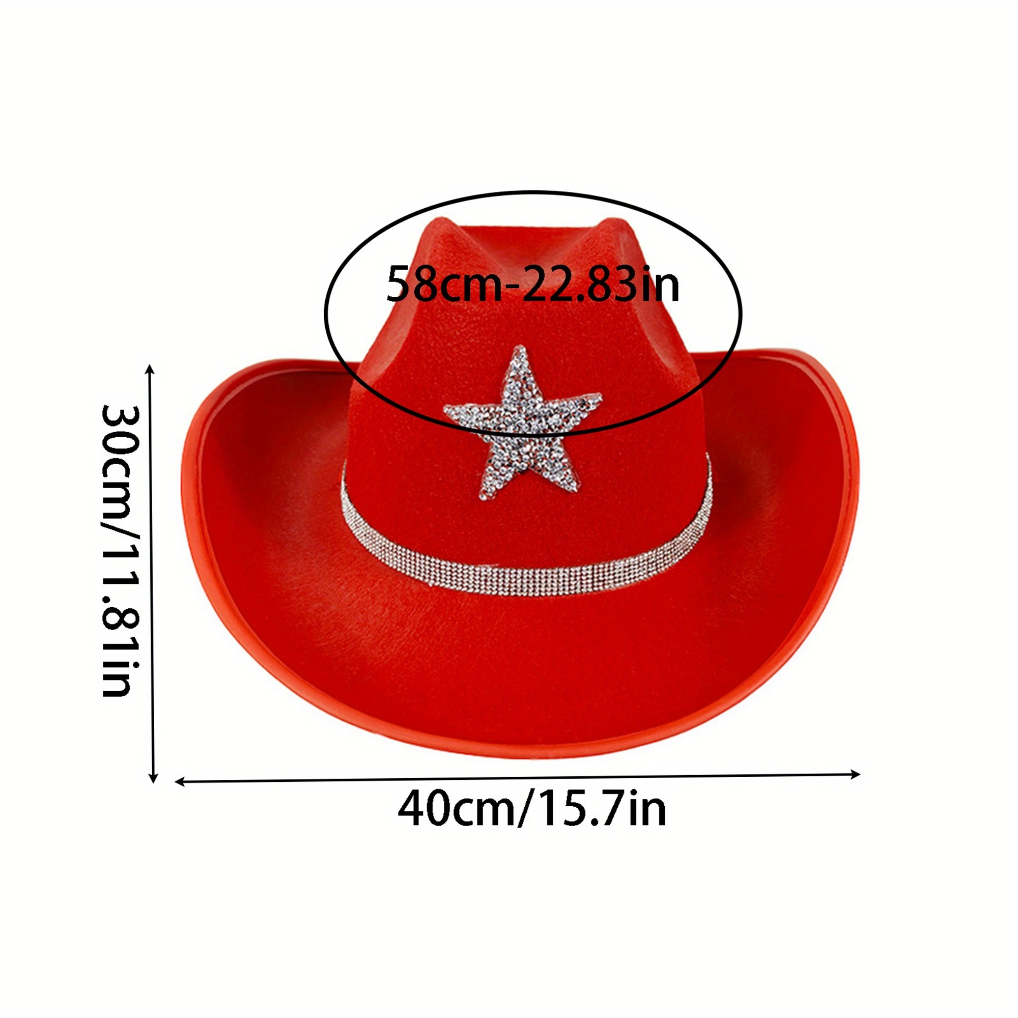 Red Star-Embellished Women\'s Hat Red Star-embellished Hat - Etsy Israel main image 3