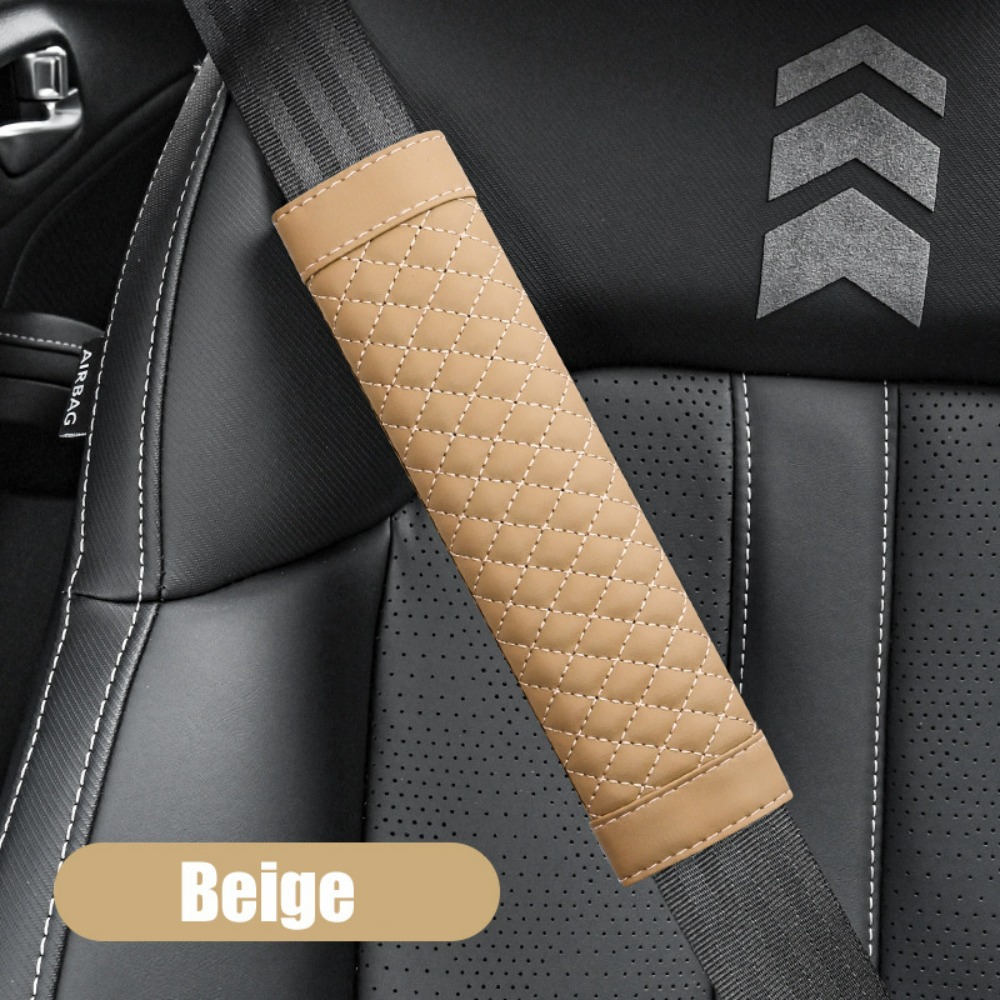 imagen del artículo   universal para cinturón de seguridad de coche, cubierta   de cuero sintético, decoraciones y adiciones para el interior del automóvil