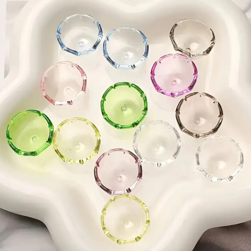 E-shop 21 * 13 mm Quallenkopf Durchloch Mini Glockenorchidee Glockenperle Lose Perle Anhänger Bastelbedarf