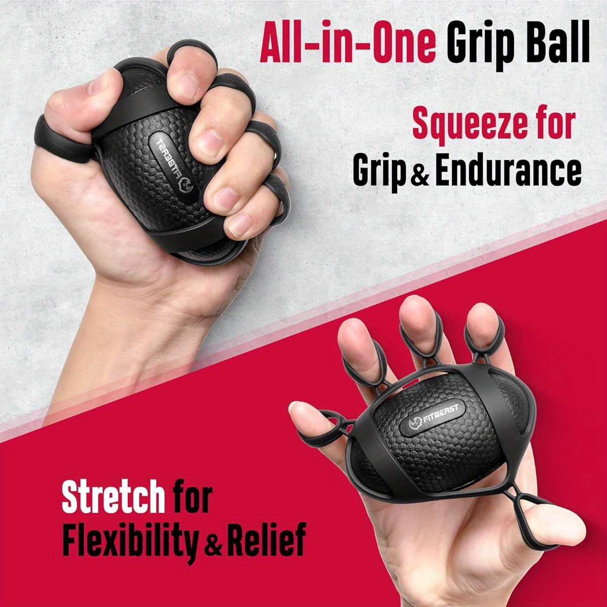 grip strength trainer hand gripper strengthener kit 6 pack with adjustable   forearm strengthener forearm exerciser and massage balls for hand relax grip training and recovery Product details 0