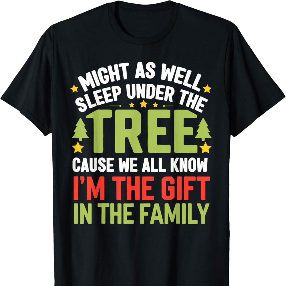 

Soft Cotton Men's Christmas T-shirt - Funny Graphic Tee, Casual Round Neck Short Sleeve Top For All