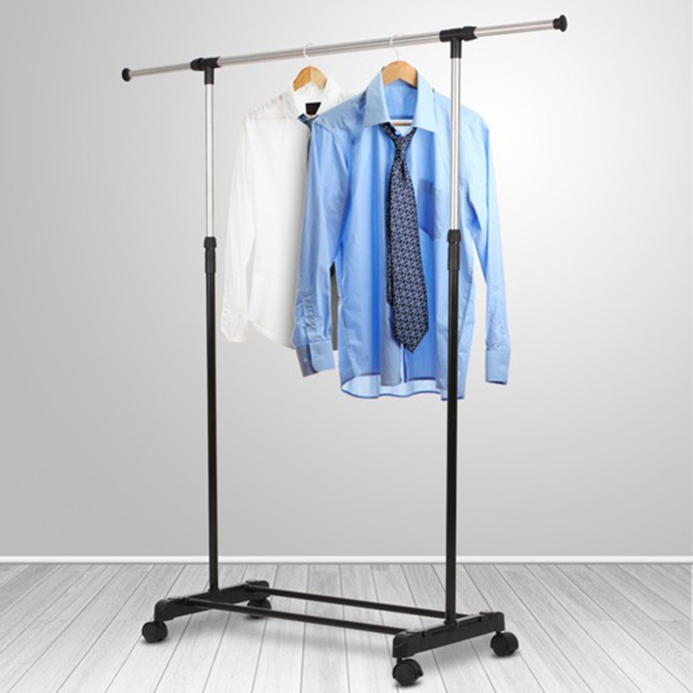 TEMU Support de vêtements, levage télescopique, support de séchage, support de vêtements de place, noir
