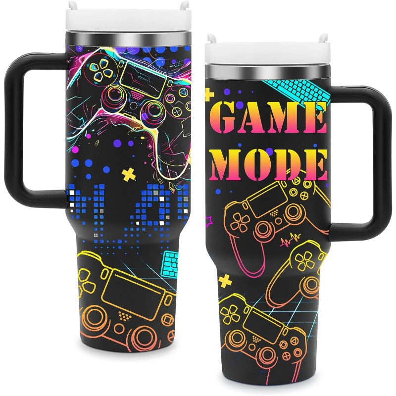 

Gamer Gifts - Game Lover Gifts, Gifts For Gamer, , Birthday Gifts For Men, Gaming Cups, Men Gifts For Birthday, Christmas, For Men, Gamer 40 Oz, With Lid And Straw