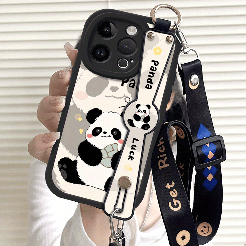 TEMU Phone Case: Cute Panda Pattern Phone Case Suitable For Iphone 17 16e 15 Plus 14 Pro 13 Mini 11 16 Pro 15 Pro Max, Featuring An Adorable Cartoon