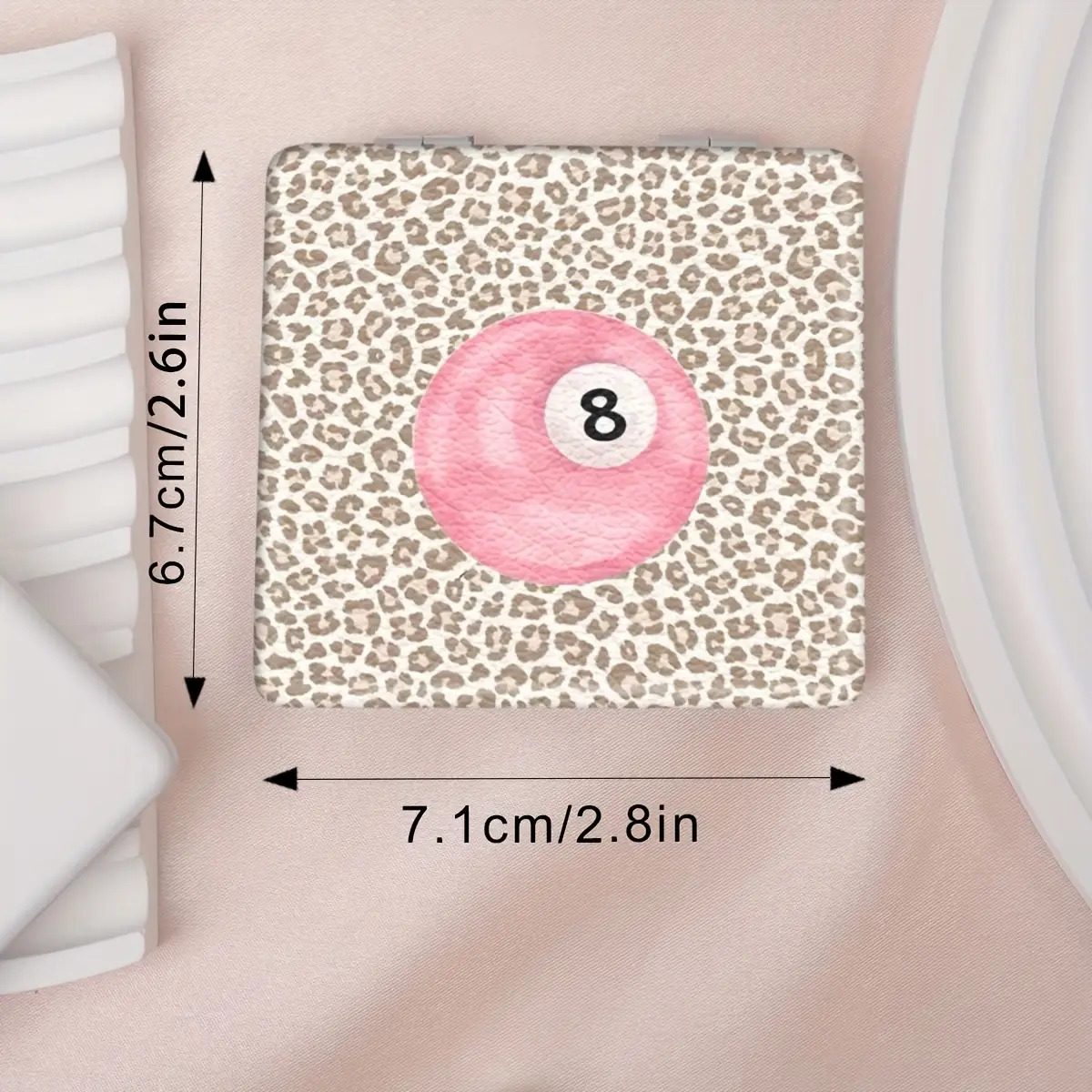 Girls' Portable Folding Mirror with Leopard & Tiger Patterns