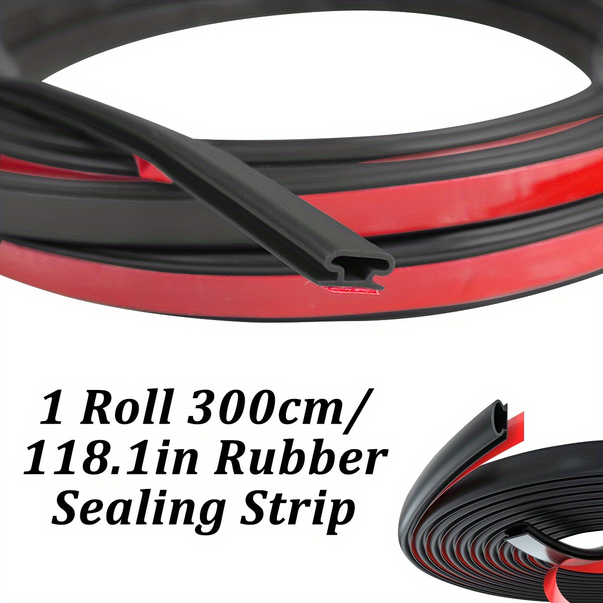Image of Self-adhesive Weather Stripping Door Seal Strip, Soundproofing Door Weather Stripping For Door Frame Window For (white, Black, Brown)3.0/ 6.0 Meter