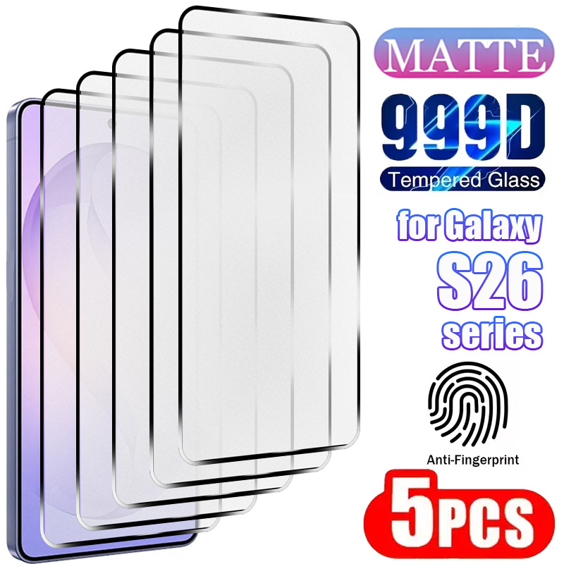 Image of Pack Of 5, Matte High Definition Tempered Film, Suitable For Galaxy S26/s22 + 5g/s23/s23 +/s24/s25/s26/plus/s 26ultra/s25 Edge/s25 Fe Series, , Touch Sensitive, Anti-fragmentation, Anti-fingerprint