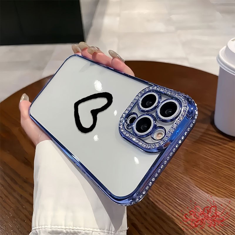 Simple Black Heart Art Element-Design Phone Case, Suitable for iPhone Models 16, 15, 14 Pro Max, 13, 12, 11, XR, XS Plus Phone Cases, Made of TPU Silicone Material, Providing Shock And Drop Protection, with Drop Protection Function, And Has a Very Good Hand Feel. It Is The Most Suitable Gift for Family, Friends, And Loved