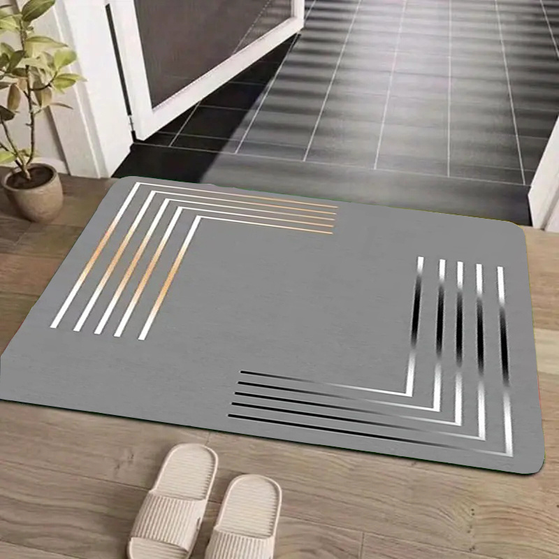 TEMU Alfombra de Entrada Minimalista Nórdica, Felpa Gruesa, Lavable a Máquina, Adecuada para Entradas, Baños, Lavanderías, Fregaderos, Tapetes para