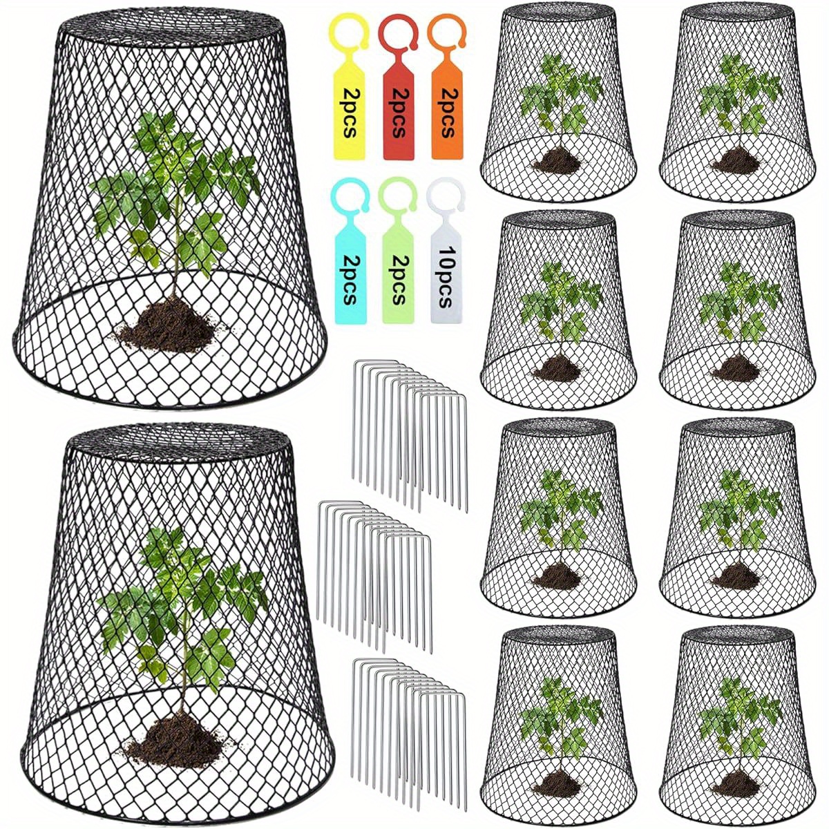 HTG Supply Garden Cloche Plant Protector Bell - Reusable Vented Plastic