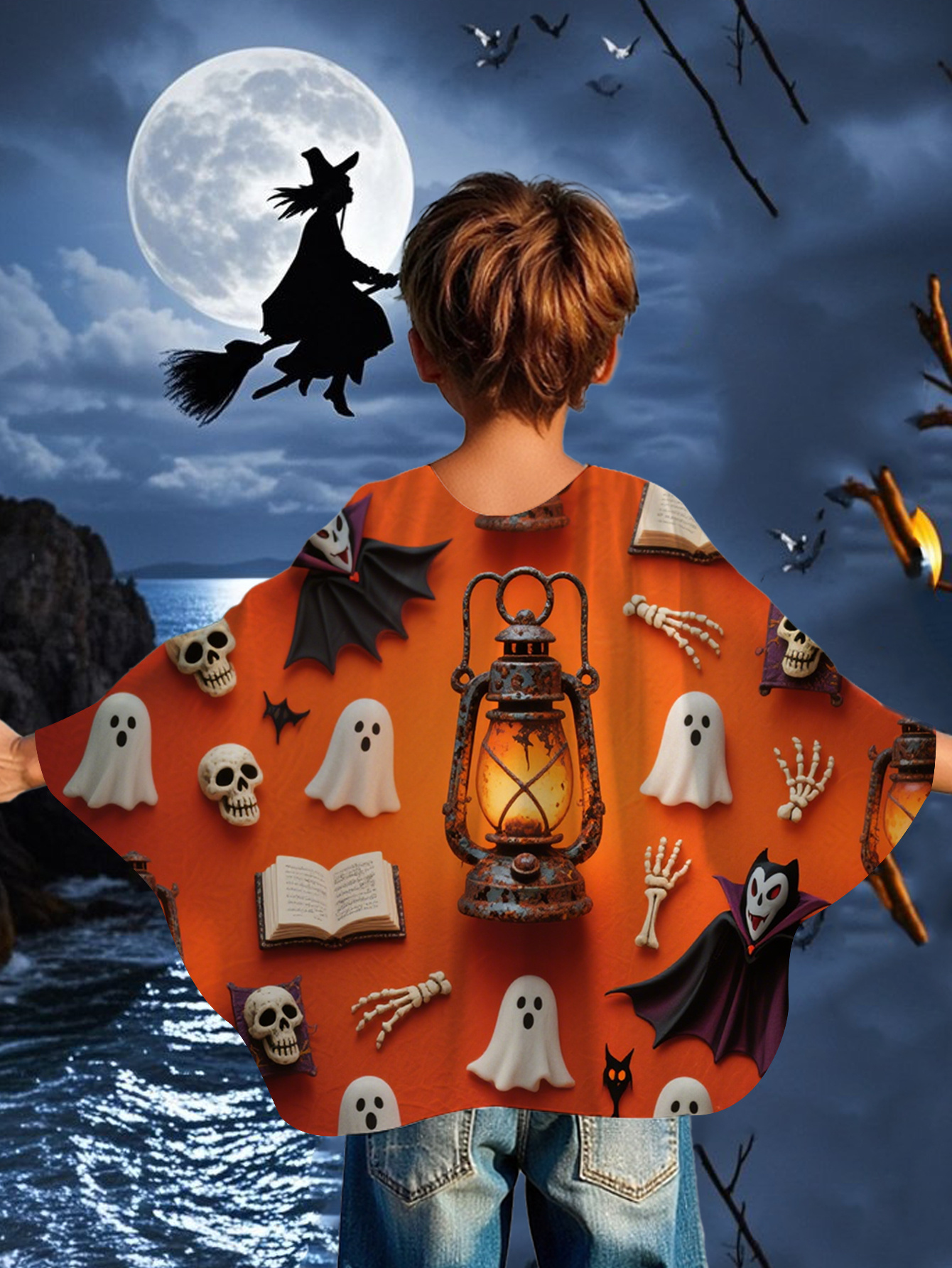 Boys' Halloween Batwing Shirt Costume