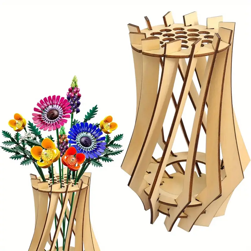 Vase Puzzle En Bois Pour Fleurs - Kit De Construction Créatif - Décoration Maison, Cadeau Original Présentoir Fleurs Créatif Vase Puzzle En Bois Pour Fleurs - Kit De Construction Créatif - Décoration Maison, Cadeau Original Présentoir Fleurs Créatif