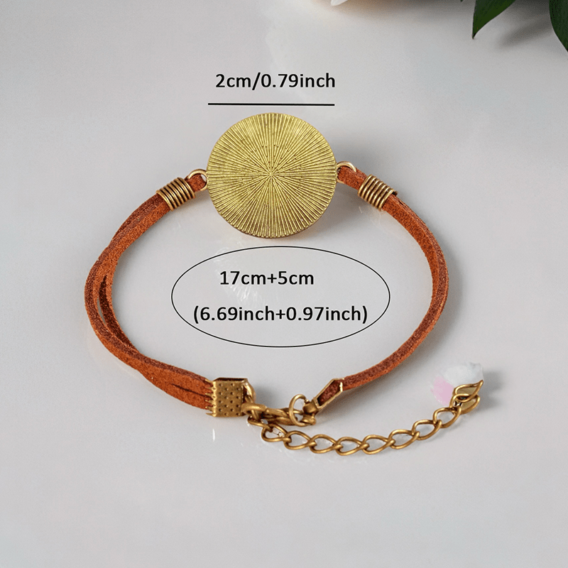 Men's 2pcs Flower Succulent Gnome Handmade Glass Cabochon Bracelets