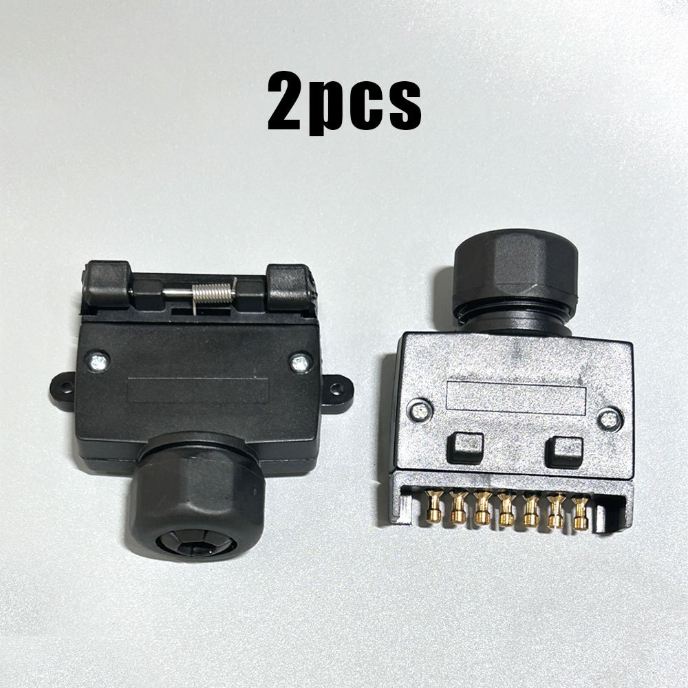 TEMU 2pcs Trailer Plug And Matching Socket, Vehicle Towing Connection Assembly, Fit For Trailers, Caravans, And Campers, Handy Replacement Part For