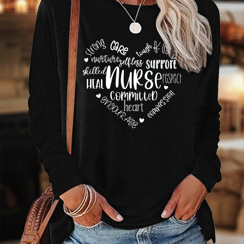 

Women's Long Sleeve T- Nurses , Round , , Polyester, / ,