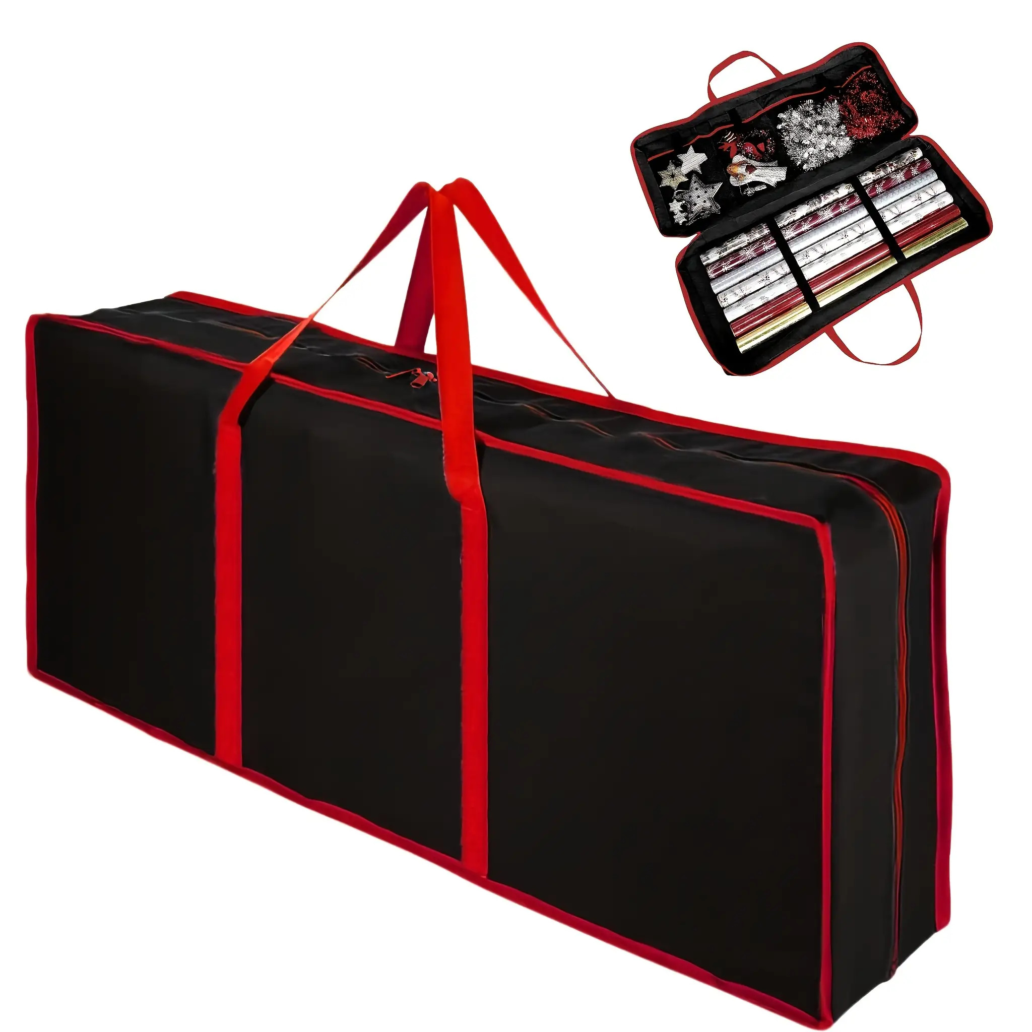 E-shop Weihnachtsgeschenkverpackungs-Organizer mit Aufbewahrung – Große Kunststoff-Aufbewahrungsbox mit Deckel, 32,28 x 13,39 x 5,12 Zoll, Deckel- &