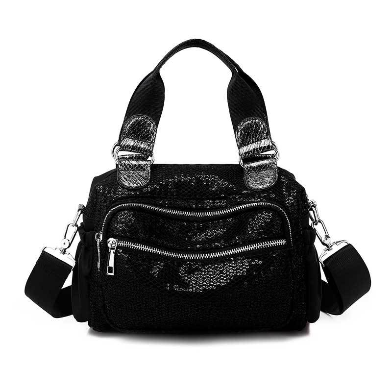 Retro Sequined Mesh Horizontal Handbag Crossbody Bag Dual Carry Style Daily Commute Short Distance Walking Light…: retailer-supplied image