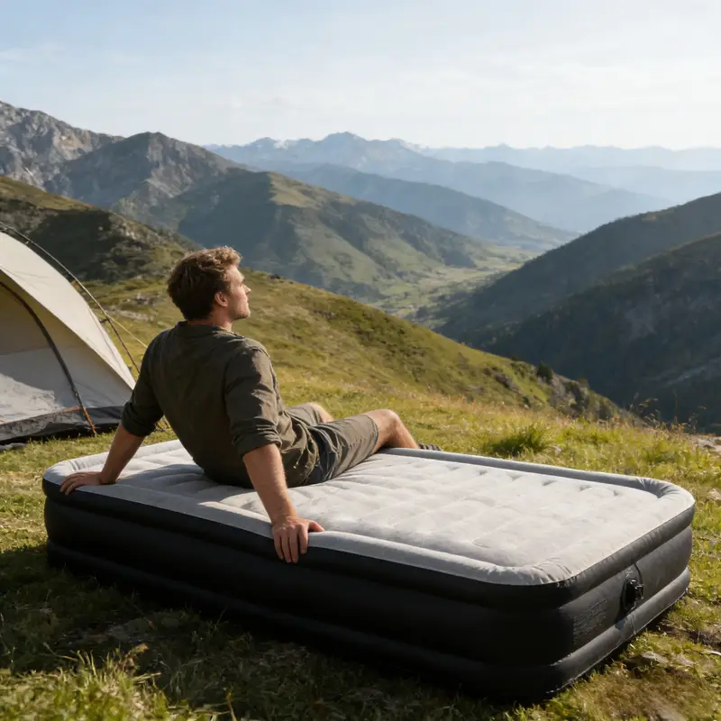 campingmatratze aufblasbares luftbett outdoor bettwäsche