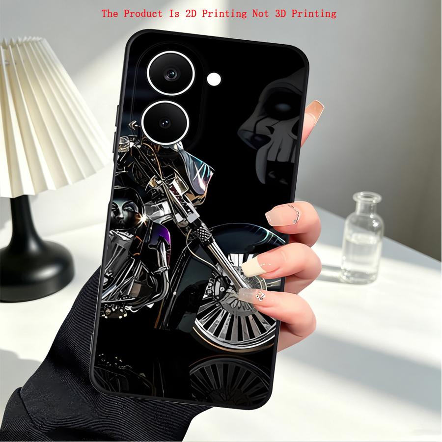 phone case skull motorcycle phone cover case suitable for xiaomi suitable for poco f8 ultra   m4 pro for xiaomi 10t 11 12 13 14 15 m5 m5s c51 c61 f1 f3 f7 m7 c75 c71 x8 x3 nfc x5 x4  40 c50 2d printing is not 3d printing