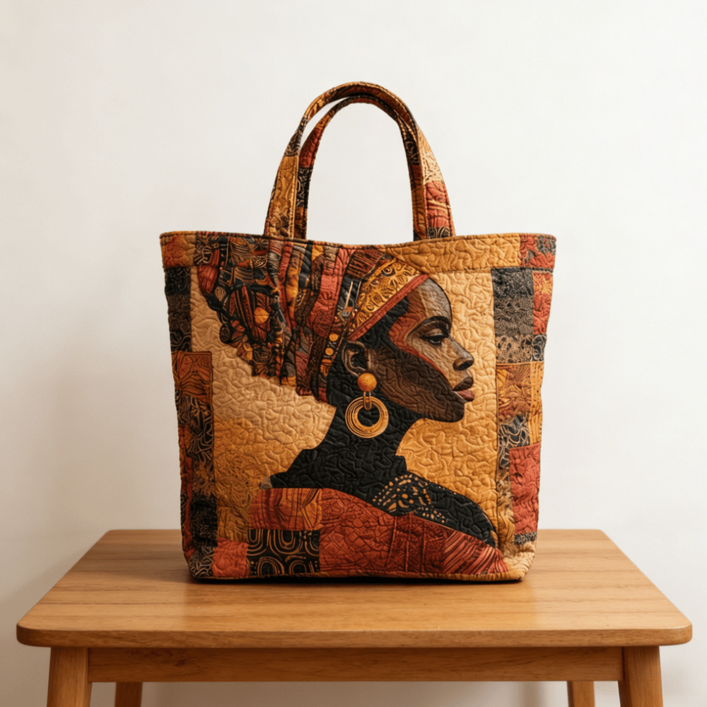 TEMU Bohemian Quilted Tote Bag Suitable For Commuting & Travel - Large Capacity Machine Washable Handbag With Quilted, //bergundy, Casual Versatile