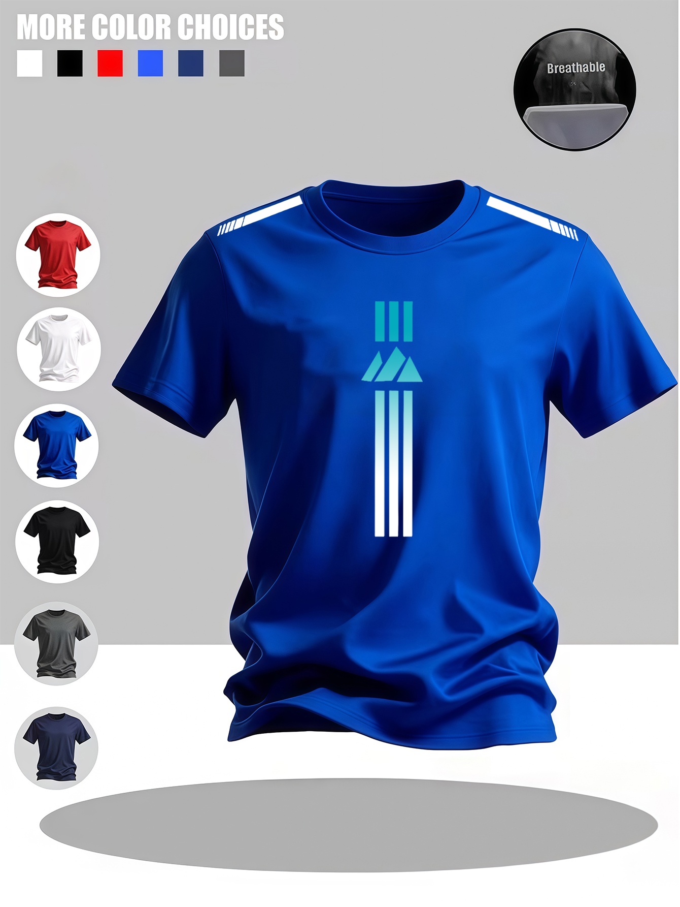 t-shirt décontracté à col rond pour homme avec imprimé, t-shirt avec logo  , lavable et non déformable, associé à un pantalon de sport décontracté, confortable pour les jeux et le streaming à  , manches courtes faciles pour hommes, haut à manches courtes décontracté à forte utilisation 0