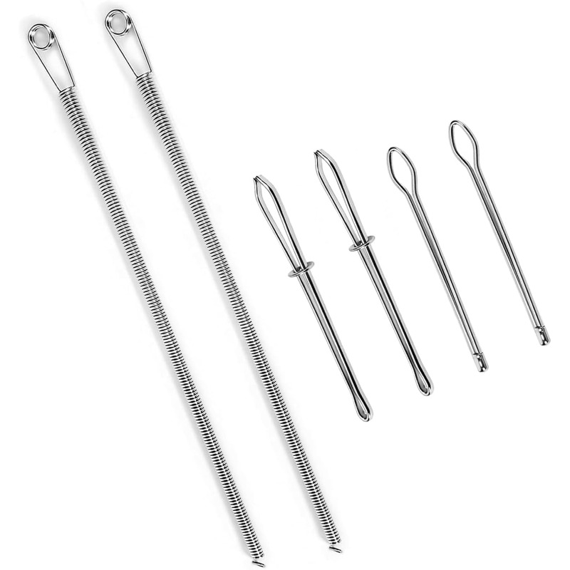 TEMU Juego de 6 piezas de herramientas ensartadoras de cordón con acción de y punta de pasaagujas, adecuado para sudaderas con capucha, pantalones de