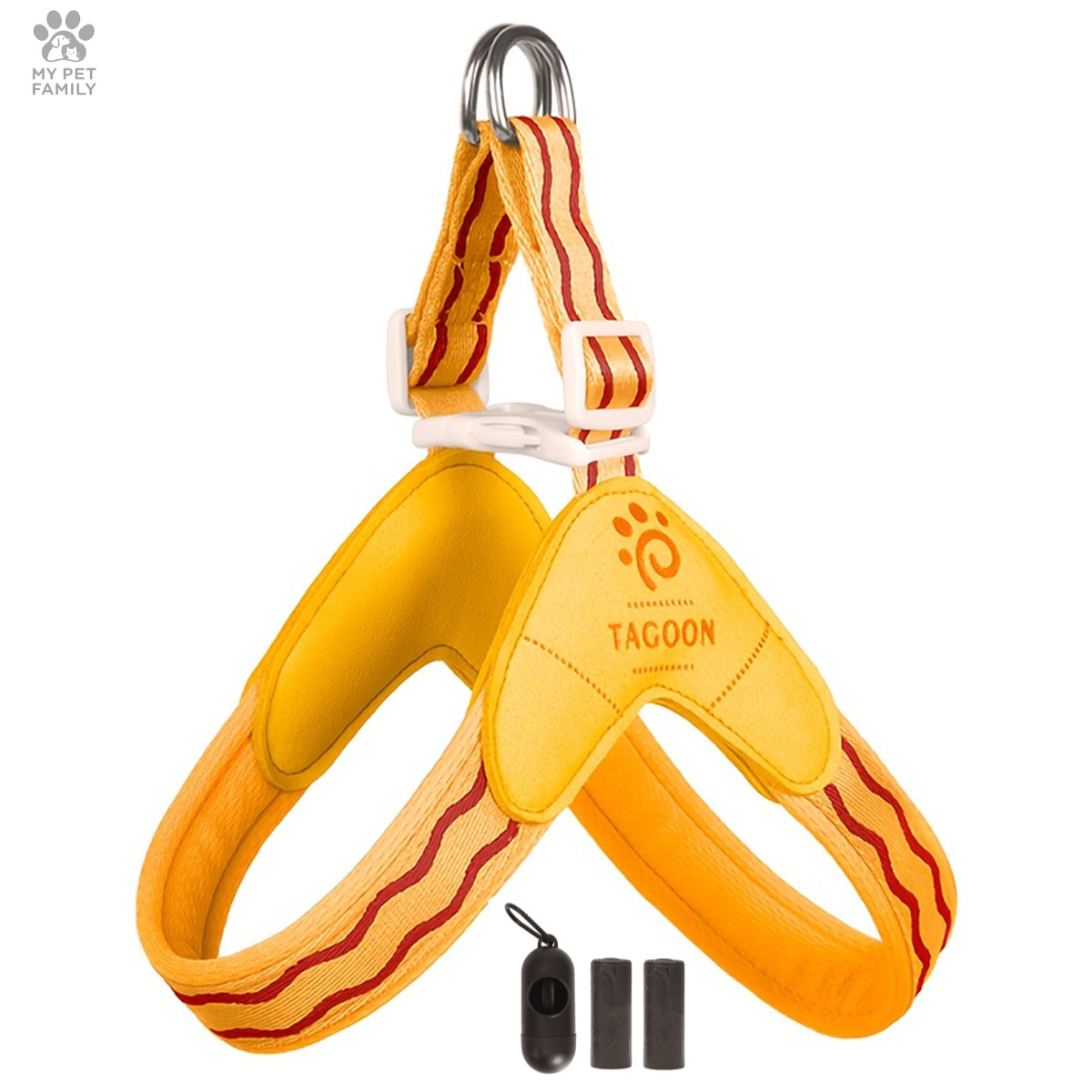 4pcs Anti-Pull Vest-Style Pet Harness Set