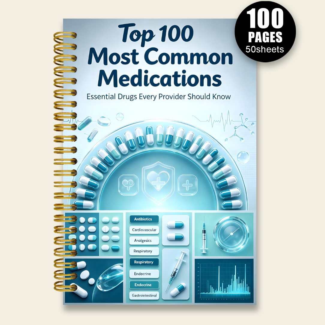 TEMU A5 Spiral-bound Notebook Of 100 Common Drugs, Recording Uses, Side Effects, And Pharmacology Of Drugs, Suitable For Medical Students, Nursing