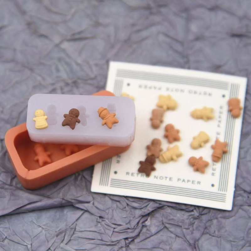 TEMU Moule en pour en pain d'épices miniature et figurine à faire soi-même - Moules en détaillés adaptés pour maison de poupée, décorations en pain