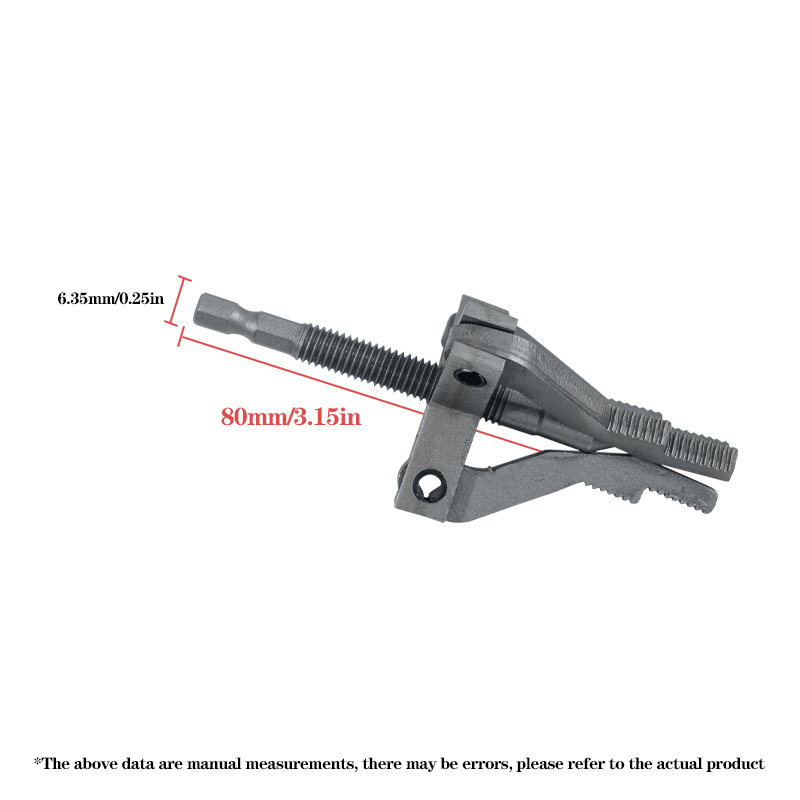 TEMU Plumbing Pipe Repair Extractor, Hex Handle Universal Interface, Adjustable Three-jaw Clamp, Home Pipe Hardware Tool