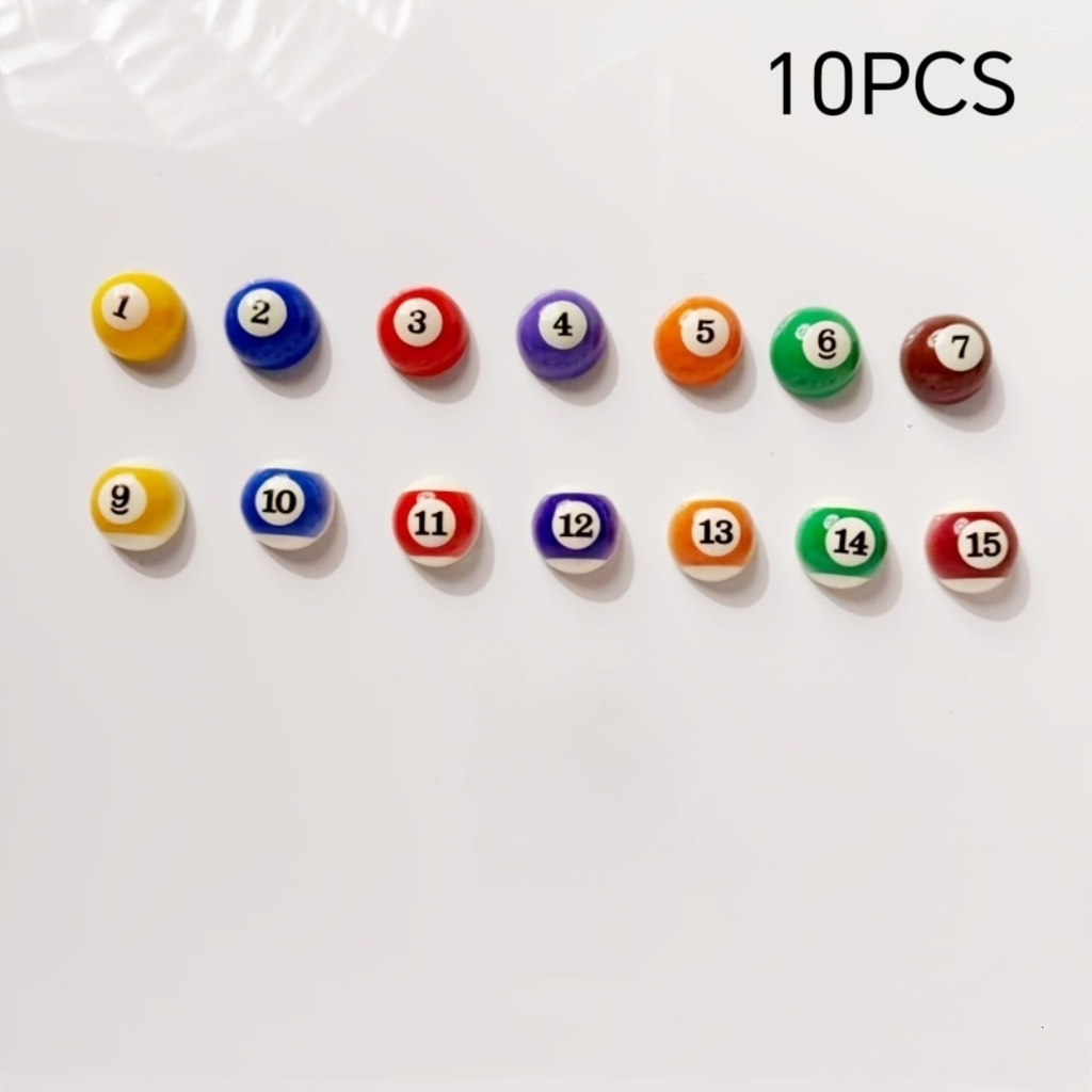 TEMU 10 pegatinas magnéticas para nevera con forma de billar, adhesivas a superficies metálicas, ideales para decoración de cocina, decoración de