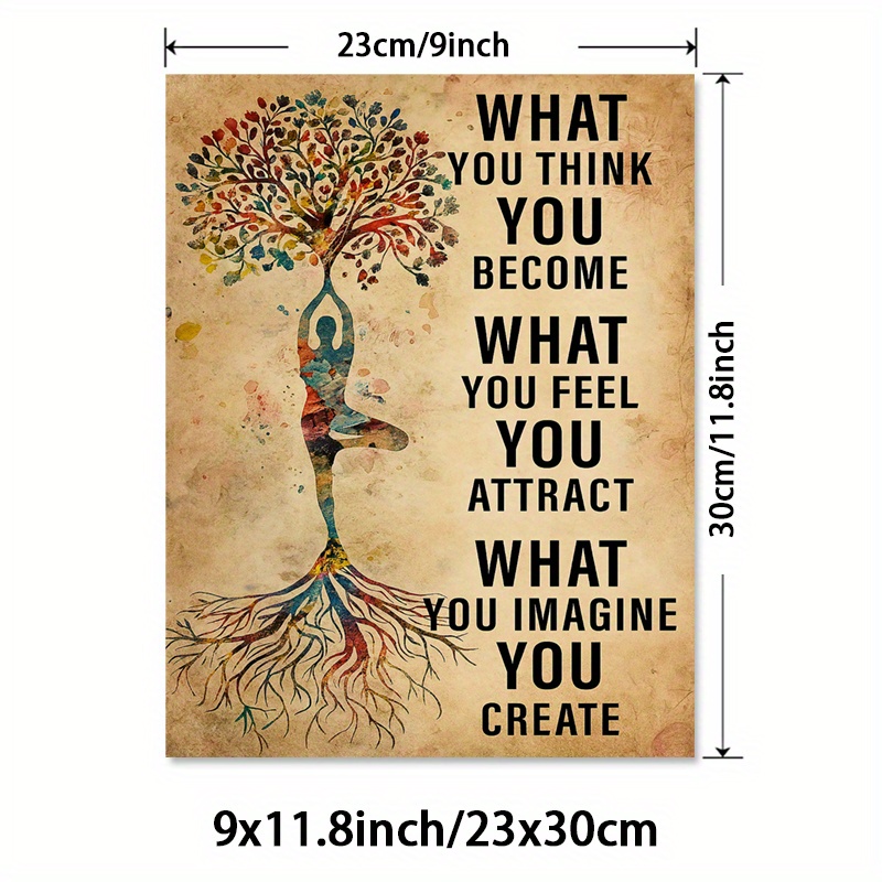 TEMU 2D Flach, 2D Flach, . Ungefräster -Wandkunstdekor, Baum des Lebens Kunstwerk, Meditation Leinwanddruck Wandgemälde, Fördern-Poster, Wanddeko,