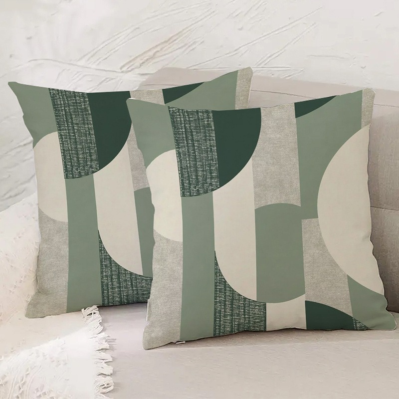 TEMU Lot de 2 housses de coussin décoratives à motif géométrique //// pour canapé, lit, chaise - Housses de coussin contemporaines avec fermeture