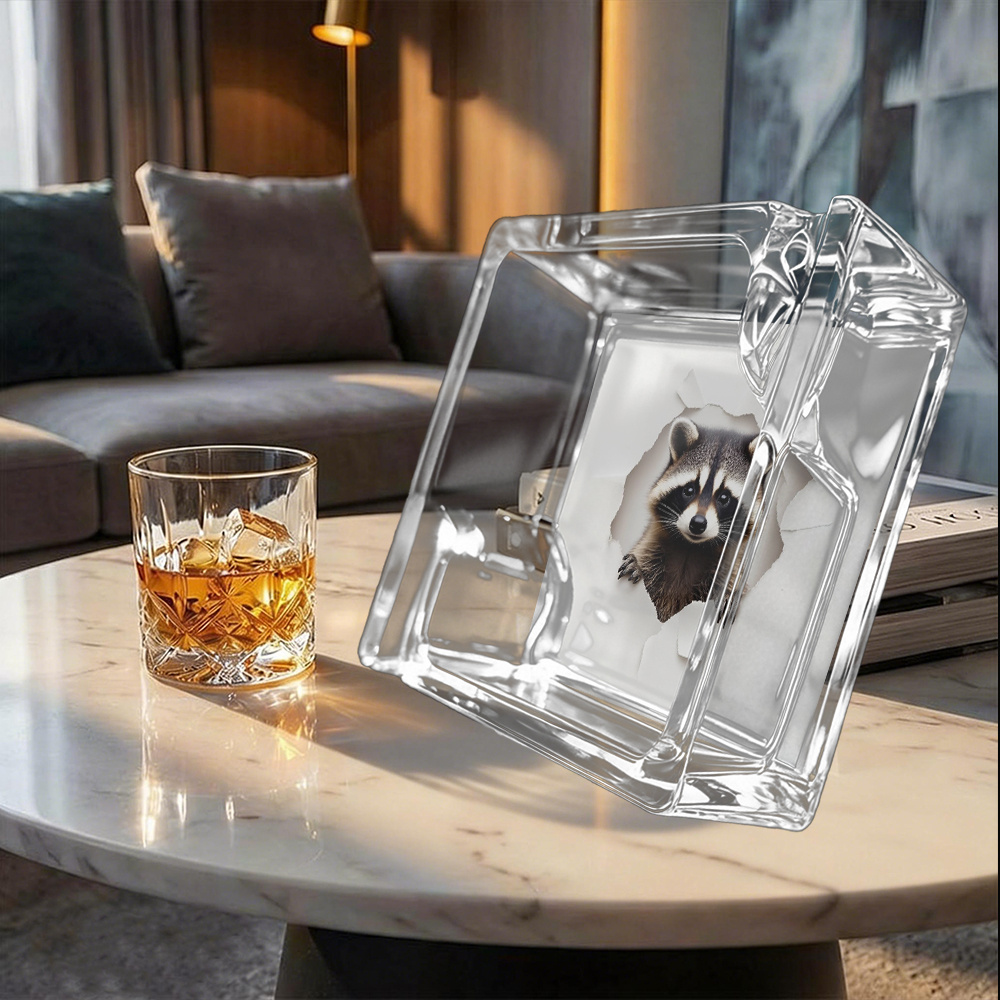 single piece raccoon design crystal   smoking windproof and easy to clean suitable for   indoor and use a great gift idea for smokers