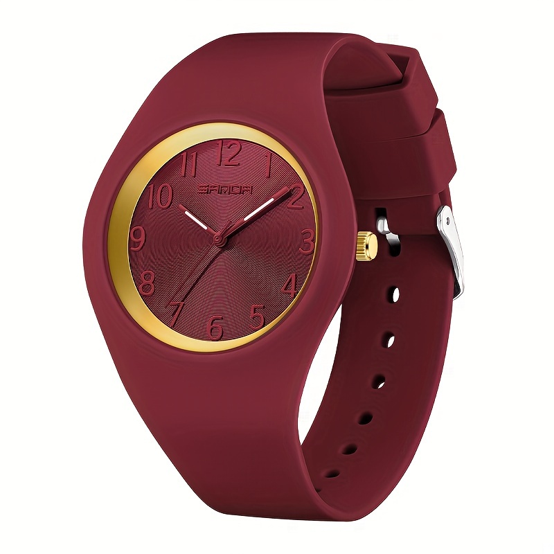 TEMU Fashionable Ultra-thin Women's Watch, Soft And Comfortable Silicone Strap Women's Watch, Simple And Elegant Ladies' Watch, Women's Quartz Watch,