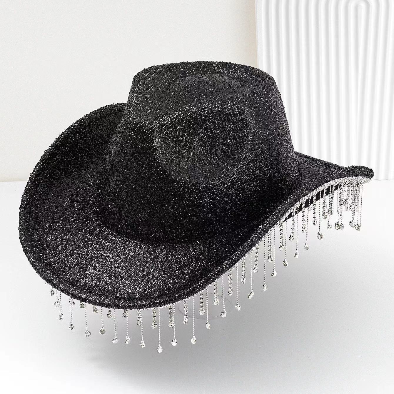 Black Hat with Star Chain Accent 1:1Dandy Hats- Clave Ali LL Black LA Baseball Cap with Star  main image 4