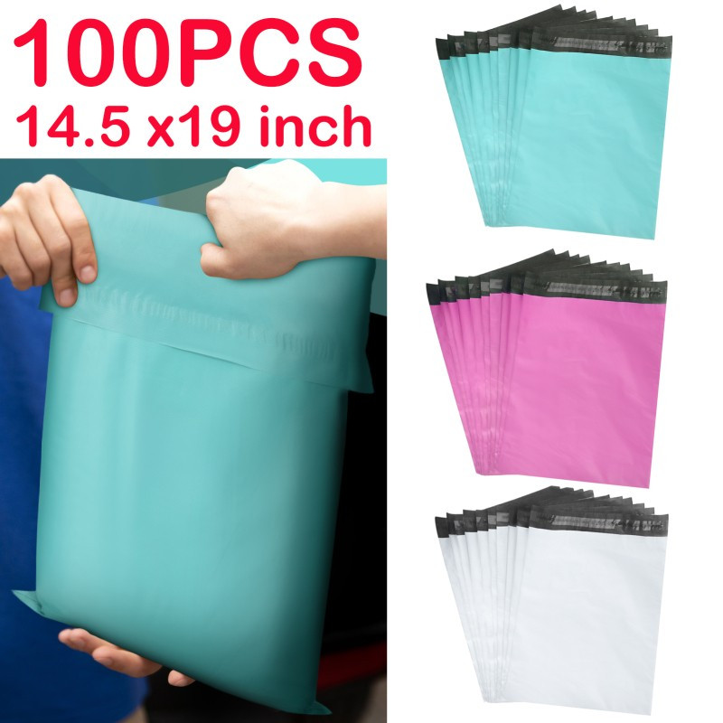 

100pcs -adhesive Plastic Mailer , 14.5x19inch Multipurpose Shipping Envelopes - For Packaging And